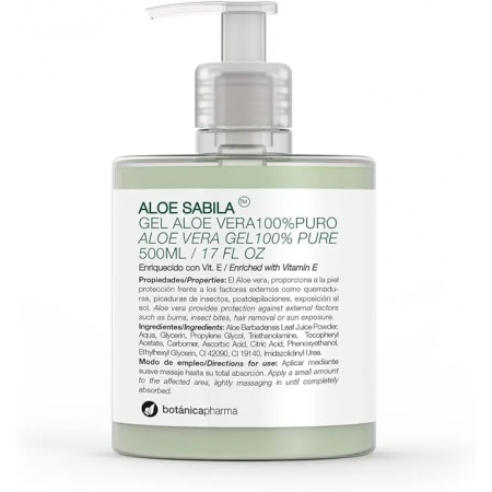 BOTANICAPHARMA GEL PURO DE ALOE VERA 100% HIDRATANTE 500 ML