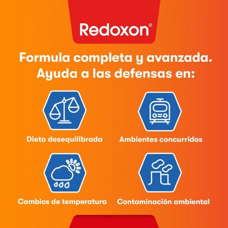 REDOXON EXTRA DEFENSAS TRIPLE ACCION VIT C,D Y ZINC 30 COMPRIMIDOS EFERVESCENTES SABOR NARANJA