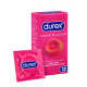 DUREX DAME PLACER CON PUNTOS Y ESTRIAS EXTRA ESTIMULACION 12 PRESERVATIVOS