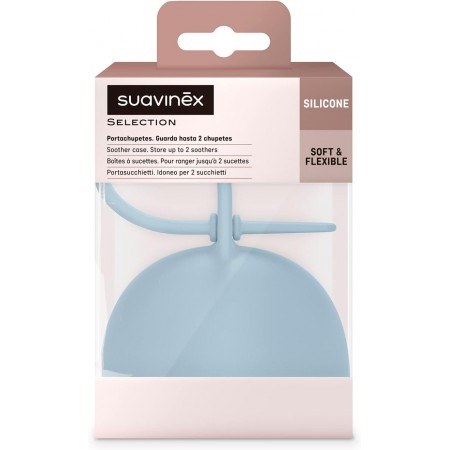 SUAVINEX PORTACHUPETES DE SILICONA SOFT&FLEXIBLE BOLA PARA GUARDAR 2 UNIDADES CHUPETES