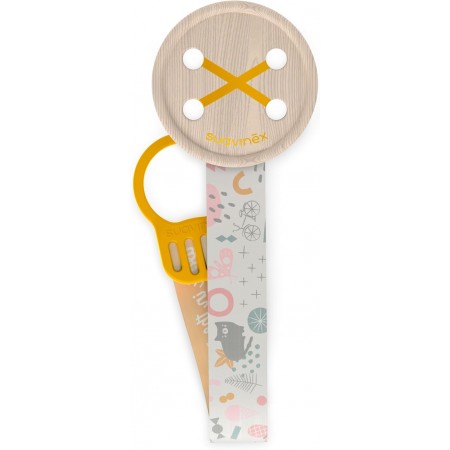 SUAVINEX BROCHE REDONDO DE MADERA CON CINTA REVERSIBLE 1 BROCHE