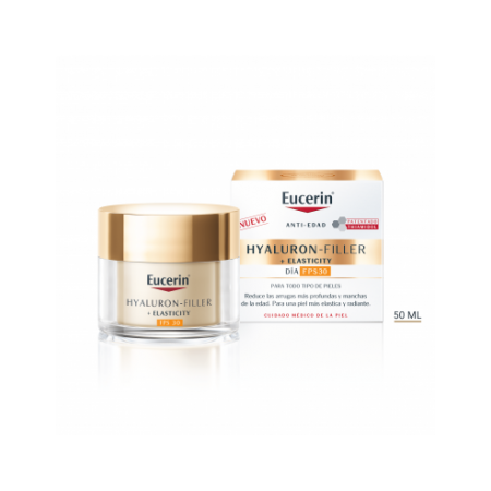 EUCERIN PACK ELASTICIDAD Y MANCHAS HYALURON FILLER CREMA DIA FPS30 50ML +  HYALURON CREMA NOCHE 50ML