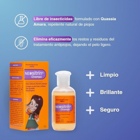 NEOSITRIN PACK ELIMINA SPRAY GEL 60ML + PROTECT ACONDICIONADOR 100ML + REGALO CHAMPÚ 100 ML Y LENDRERA