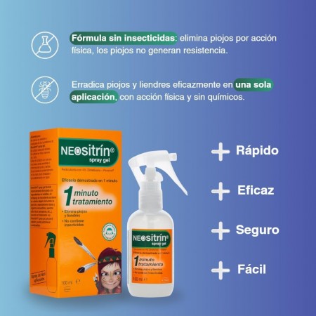 NEOSITRIN PACK ELIMINA SPRAY GEL 60ML + PROTECT ACONDICIONADOR 100ML + REGALO CHAMPÚ 100 ML Y LENDRERA