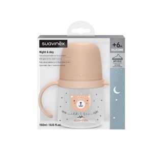 SUAVINEX NIGHT&DAY VASO ANTIDERRAME Y ANTICOLICO CON ASAS +6 MESES 150 ML