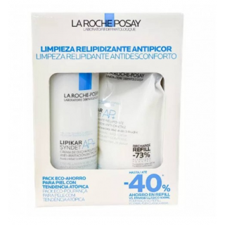 LA ROCHE POSAY LIPIKAR PACK LIMPIEZA: LIPIKAR SYNDET AP+ CREMA DE DUCHA 400 ML + REFILL 400ML