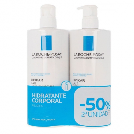 LA ROCHE POSAY LIPIKAR DUPLO 2ª UD 50% LECHE CORPORAL REPIDELIZANTE 2 X 750ML