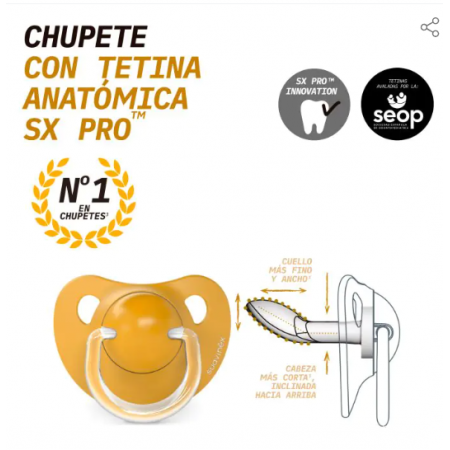 SUAVINEX CHUPETE SILICONA ANATOMICO CLASICO 6-18M 2 CHUPETES