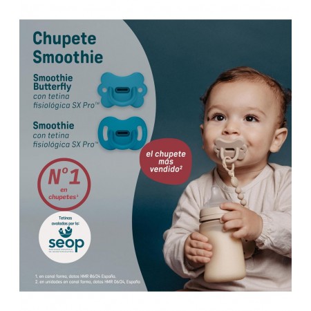 SUAVINEX CHUPETE SILICONA FISIOLOGICO SX PRO SELECTION 6-18 MESES SMOOTHIE BUTTERFLY