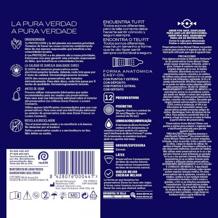 DUREX MUTUAL CLIMAX REGULAR FIT 12 PRESERVATIVOS