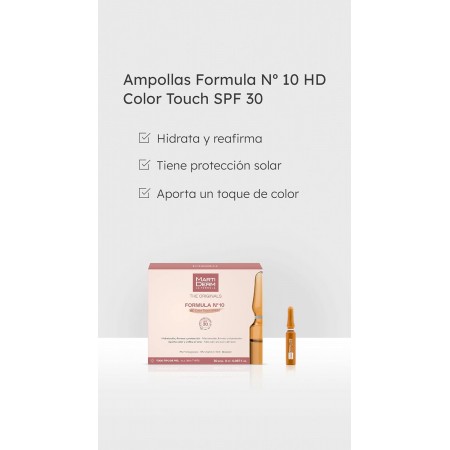 MARTIDERM FORMULA Nº10 HD COLOR TOUCH SPF30 10 AMPOLLAS 2 ML