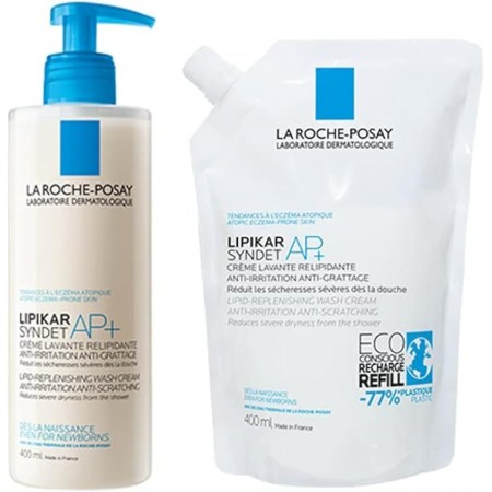 LA ROCHE POSAY LIPIKAR ECO RECARGA SYNDET AP+ CREMA LAVANTE 400 ML