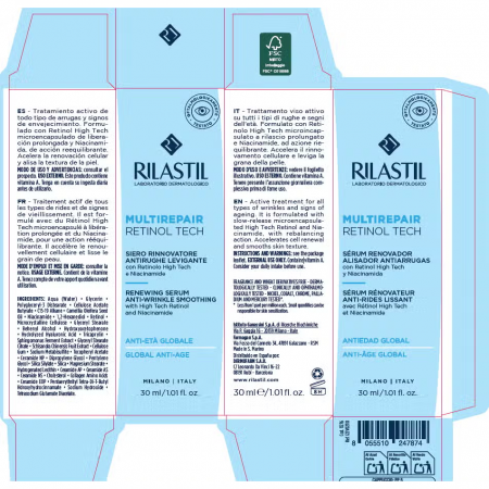 RILASTIL MULTIREPAIR RETINOL TECH SERUM RENOVADOR ALISADOR ANTIARRUGAS 30ML