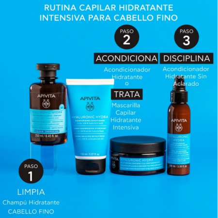APIVITA CHAMPU HYALURONIC HYDRA AC.HIALURONICO & MIEL 500ML