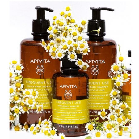 APIVITA CHAMPU DE USO FRECUENTE DIARIO DE CAMOMILA Y MIEL 500ML