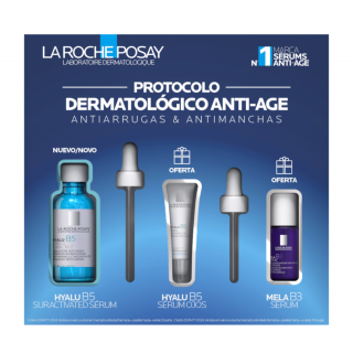 LA ROCHE POSAY PACK PROTOCOLO ANTI-AGE HYALU B5 SÉRUM 50ML + HYALU B5 OJOS 5ML + MELA B3 SERUM 10ML