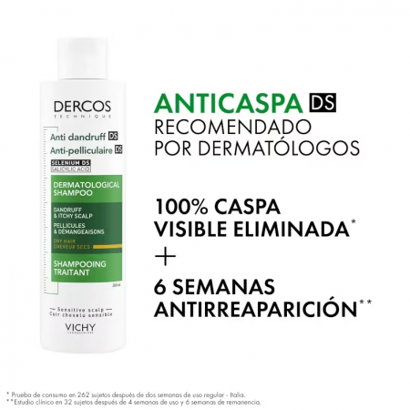 DERCOS PACK CHAMPU CASPA SECA 390ML + ECO RECARGA CHAMPU 390ML