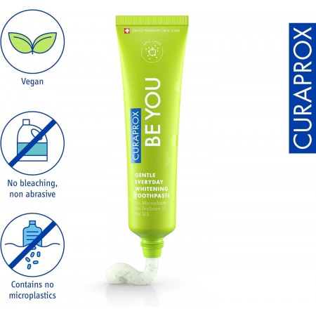 BE YOU CURAPROX PASTA DE DIENTES BLANQUEADORA SABOR APPLE + ALOE 60 ML