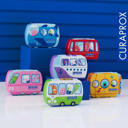 CURAPROX KIT DENTAL INFANTIL 4-12 AÑOS: CEPILLO + PASTA + INTERDENTAL COLORES