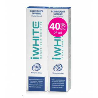 IWHITE DUPLO PASTA DENTAL BLANQUEADORA SUPREMO 2 X 75 ML