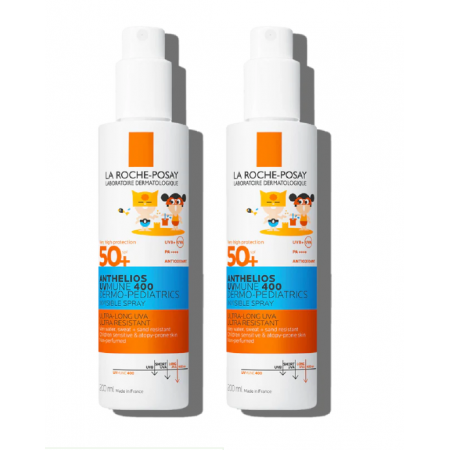 LA ROCHE POSAY ANTHELIOS UVMUNE 400 DUPLO SPRAY INVISIBLE DERMO- PEDIATRICO 2 X 200ML