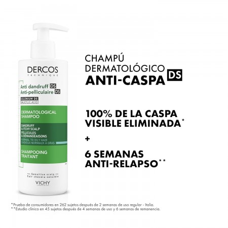 DERCOS TECHNIQUE CHAMPU ANTICASPA CABELLO GRASO 390 ML