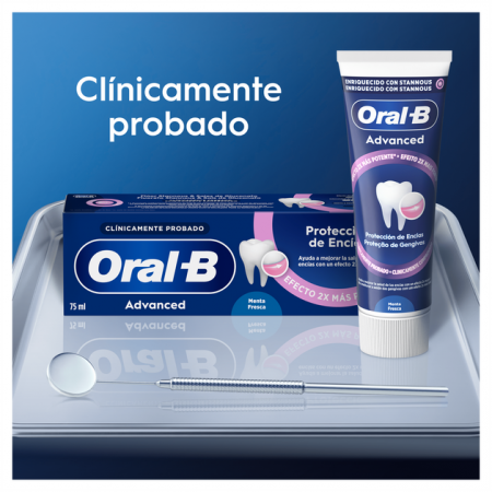 ORAL-B DUPLO ADVANCED PASTA PROTECCION ENCIAS MENTA FRESCA 2 X 75ML
