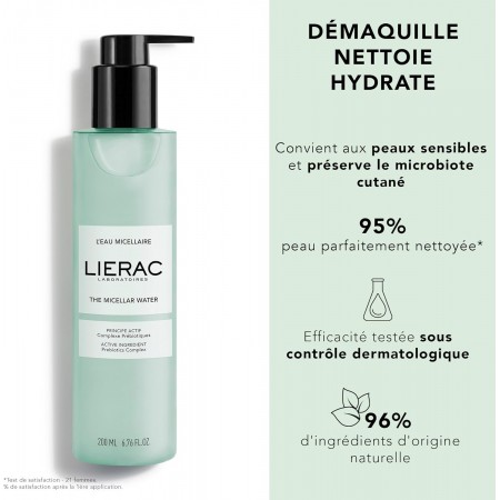 LIERAC AGUA MICELAR DESMAQUILLANTE 400ML