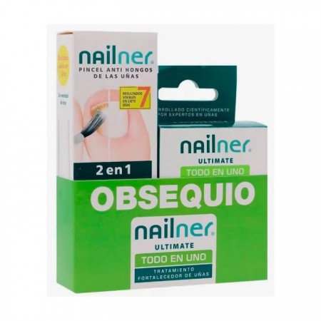 PACK NAILNER PINCEL ANTIHONGOS DE UÑAS 2EN1 5ML + REGALO NAILNER ULTIMATE FORTALECEDOR 10ML