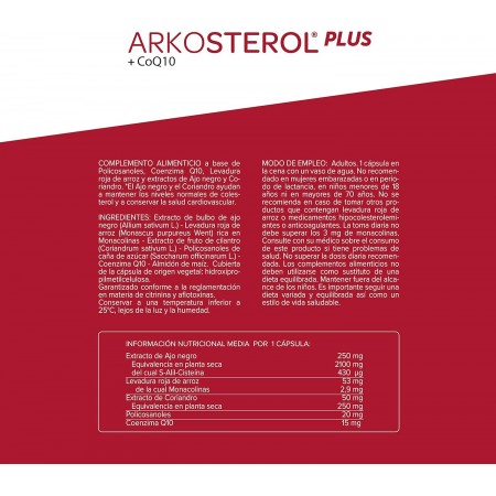 ARKOSTEROL PLUS 30 CAPSULAS