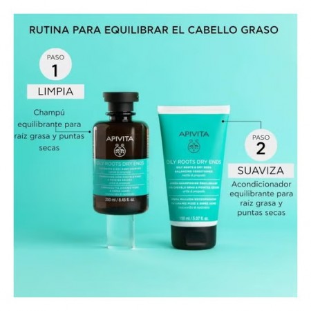 APIVITA ACONDICIONADOR CAPILAR RAIZ GRASA PUNTA SECA 150 ML
