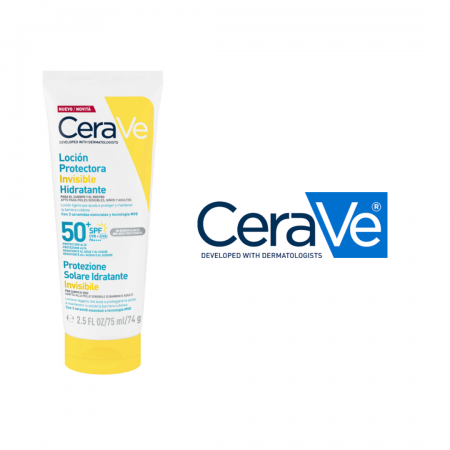 CERAVE LOCIÓN PROTECTORA INVISIBLE HIDRATANTE SPF50+ 75 ML