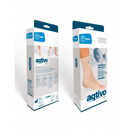 PRIM AQTIVO SKIN TOBILLERA ELASTICA CON ALMOHADILLAS MALEOLARES TALLA L
