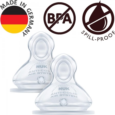 NUK TETINA SILICONA ANTICOLICO FIRST CHOICE+ T-S 0-6 MESES 2 TETINAS