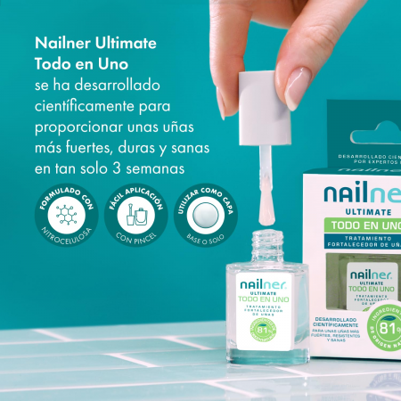 PACK NAILNER PINCEL ANTIHONGOS DE UÑAS 2EN1 5ML + REGALO NAILNER ULTIMATE FORTALECEDOR 10ML