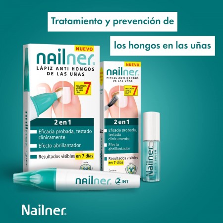 PACK NAILNER PINCEL ANTIHONGOS DE UÑAS 2EN1 5ML + REGALO NAILNER ULTIMATE FORTALECEDOR 10ML