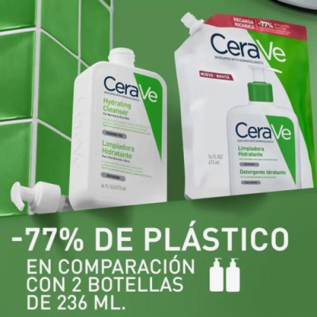 CERAVE PACK LIMPIADOR HIDRATANTE PIEL SECA 473ML + RECARGA LIMPIADOR HIDRATANTE PIEL SECA 473ML