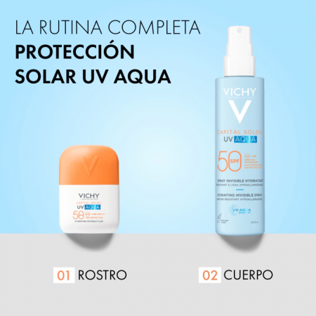 VICHY CAPITAL SOLEIL UV AQUA FLUIDO HIDRATANTE INVISIBLE FACIAL 50 ML