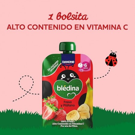 DANONE BLEDINA POUCH DE FRESA Y PLATANO 100 G
