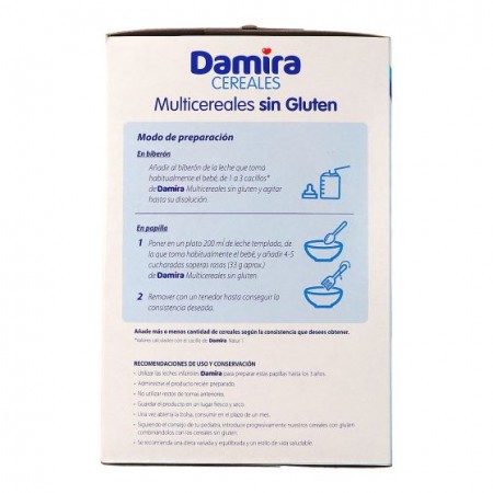 DAMIRA PAPILLA MULTICEREALES SIN GLUTEN 600 G