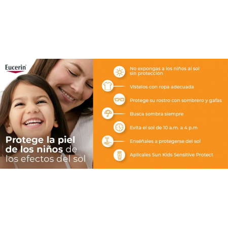 EUCERIN SUN SENSITIVE PROTECT KIDS TOQUE SECO FPS50+ GEL CREMA ULTRA LIGERA 200 ML