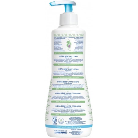 MUSTELA HYDRA BEBE CUERPO LECHE HIDRATANTE 500 ML
