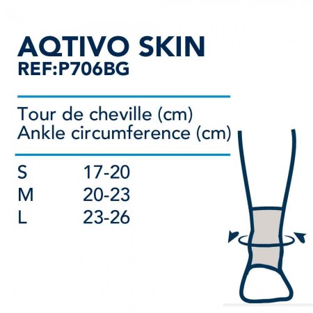 PRIM AQTIVO SKIN TOBILLERA ELASTICA CON ALMOHADILLAS MALEOLARES Y VENDAJE EN 8 TALLA M