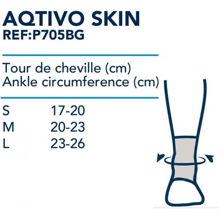 PRIM TOBILLERA ELASTICA AQTIVO SKIN CON ALMOHADILLAS MALEOLARES TALLA S