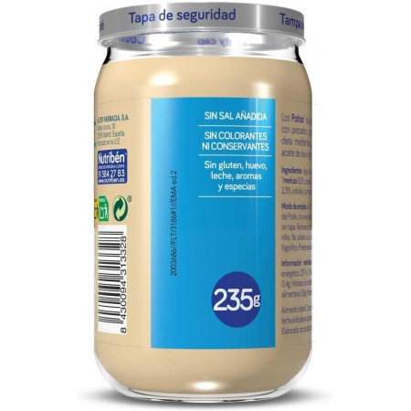 NUTRIBEN POTITO SUPREMA DE MERLUZA CON GUISANTES Y ZANAHORIAS 235 G