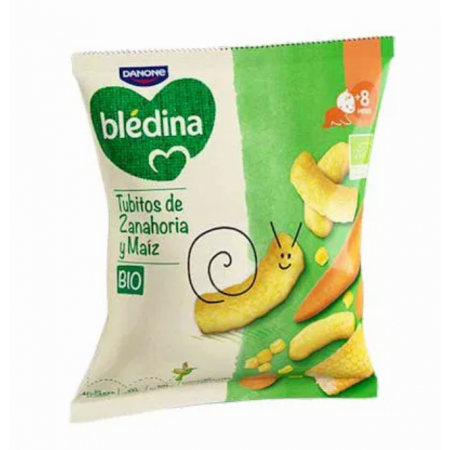 DANONE BLEDINA TUBITOS DE ZANAHORIA Y MAIZ BIO SNACK 20 G