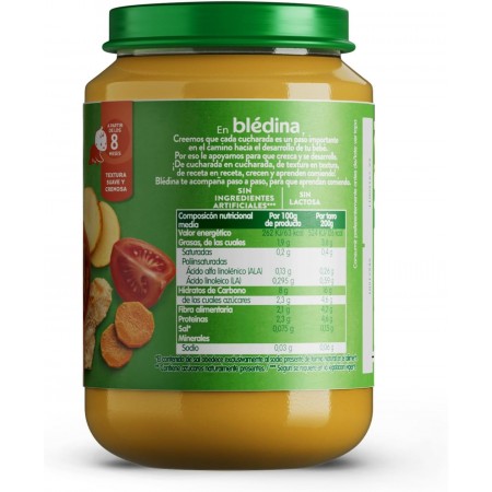 DANONE BLEDINA TARRITO DE ZANAHORIA, TOMATE, PATATAS & POLLO 200 G