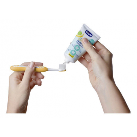 PASTA DENTAL INFANTIL CHICCO PACK AHORRO 50ML + 50 ML SABOR PLATANO/MANZANA