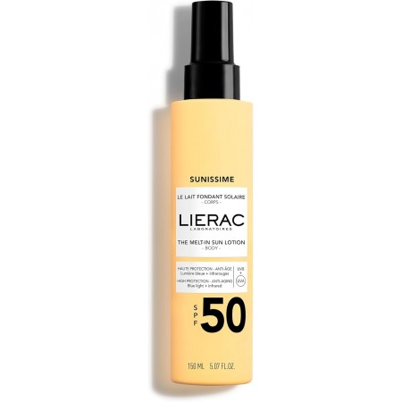 LIERAC SUNISSIME SPF50+ LECHE CORPORAL SOLAR FUNDENTE 150 ML