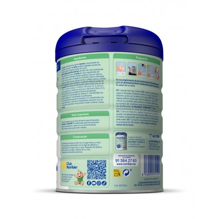NUTRIBEN CONFORT 1 LECHE EN POLVO 800 G